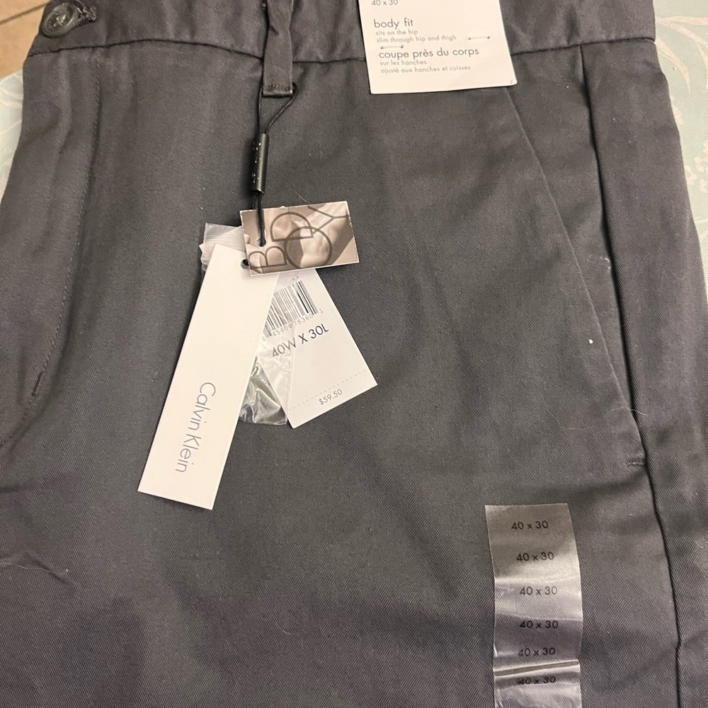 Calvin Klein Men's Gray Pants